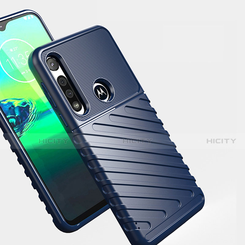 Motorola Moto G8 Play用シリコンケース ソフトタッチラバー ツイル カバー S01 モトローラ 