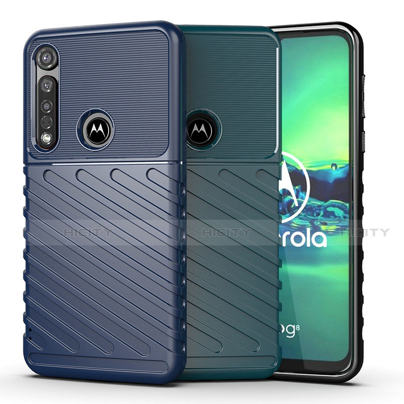 Motorola Moto G8 Plus用シリコンケース ソフトタッチラバー ツイル カバー S01 モトローラ 