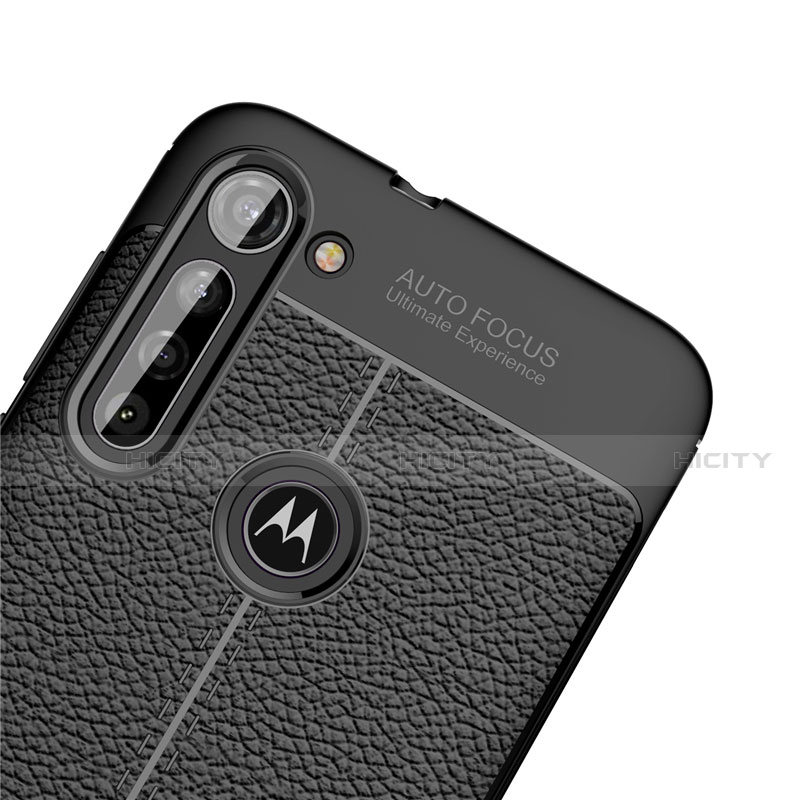 Motorola Moto G8 Power用シリコンケース ソフトタッチラバー レザー柄 カバー モトローラ 
