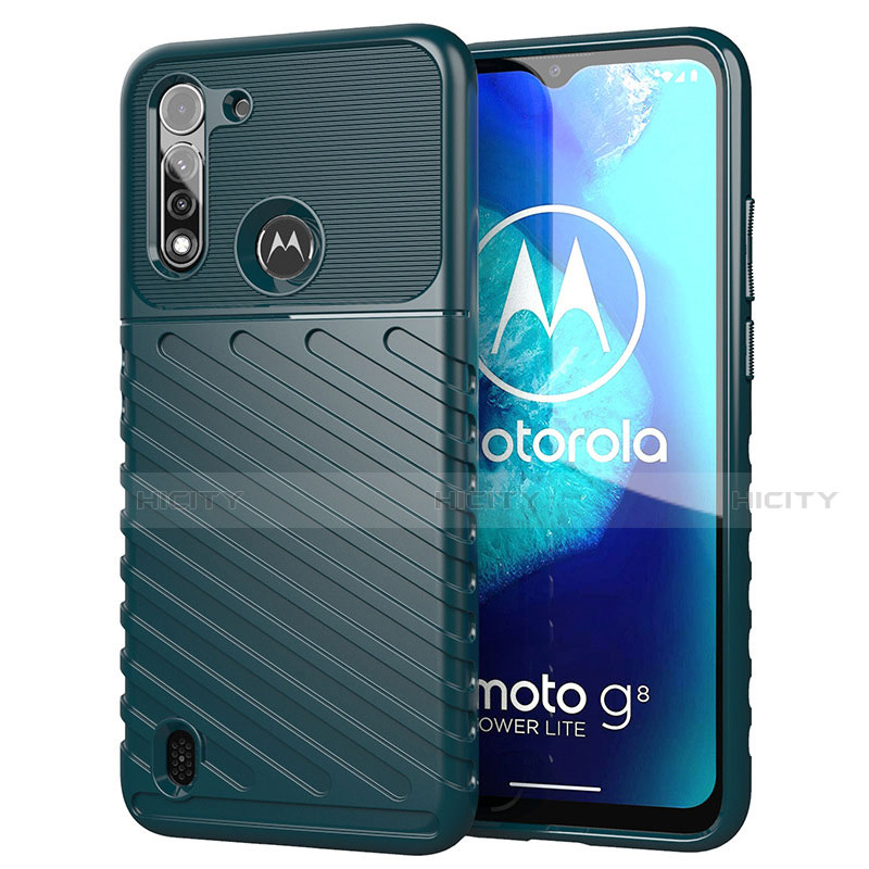 Motorola Moto G8 Power Lite用シリコンケース ソフトタッチラバー ツイル カバー S01 モトローラ 