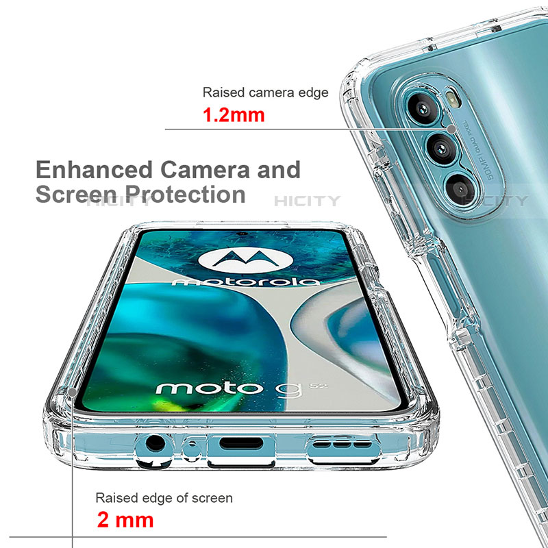 Motorola Moto G82 5G用前面と背面 360度 フルカバー 極薄ソフトケース シリコンケース 耐衝撃 全面保護 バンパー 透明 モトローラ クリア