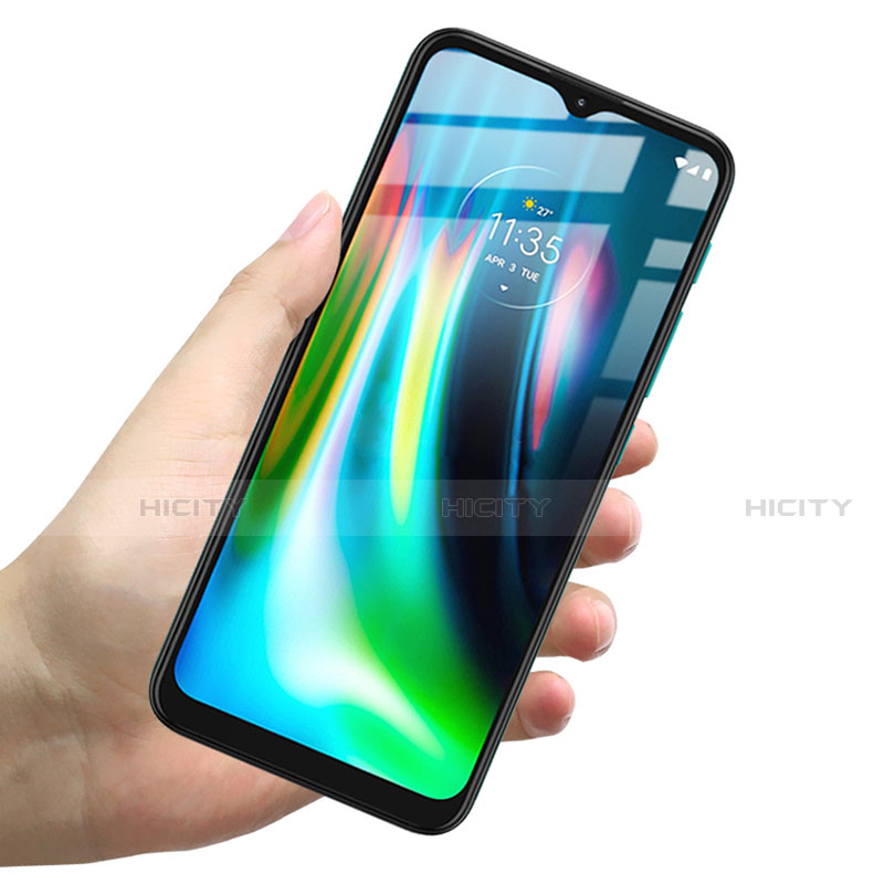 Motorola Moto G9用強化ガラス フル液晶保護フィルム モトローラ ブラック