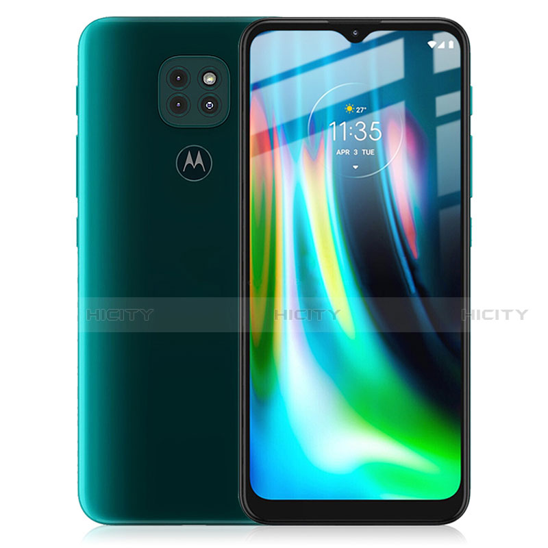 Motorola Moto G9 Play用強化ガラス フル液晶保護フィルム モトローラ ブラック