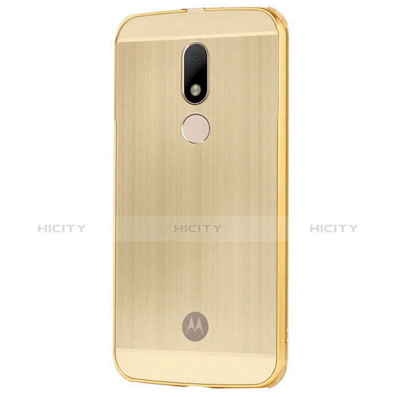 Motorola Moto M XT1662用ケース 高級感 手触り良い アルミメタル 製の金属製 モトローラ ゴールド