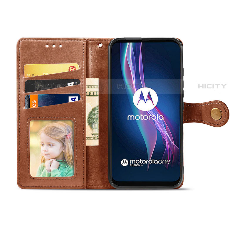 Motorola Moto One Fusion Plus用手帳型 レザーケース スタンド カバー S05D モトローラ 