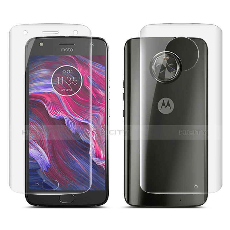Motorola Moto X4用高光沢 液晶保護フィルム 背面保護フィルム同梱 モトローラ クリア