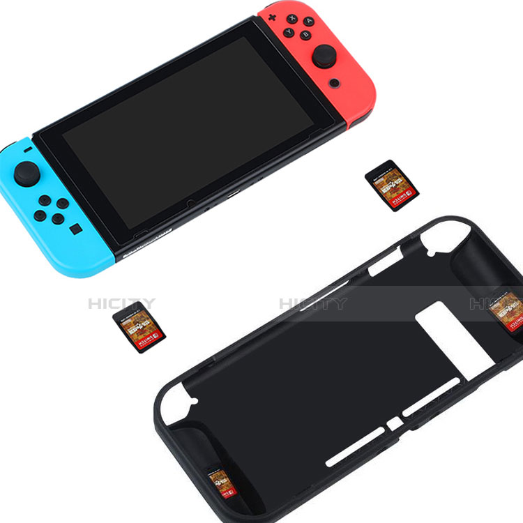 Nintendo Switch用極薄ソフトケース シリコンケース 耐衝撃 全面保護 Nintendo ブラック