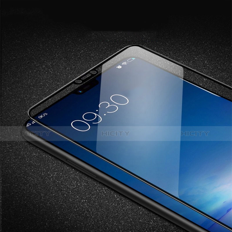 Nokia 3.1 Plus用強化ガラス フル液晶保護フィルム ノキア ブラック