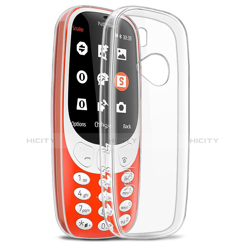 Nokia 3310 (2017)用極薄ソフトケース シリコンケース 耐衝撃 全面保護 クリア透明 ノキア クリア