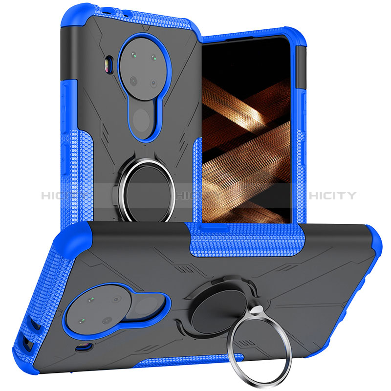Nokia 5.4用ハイブリットバンパーケース プラスチック アンド指輪 マグネット式 JX1 ノキア 