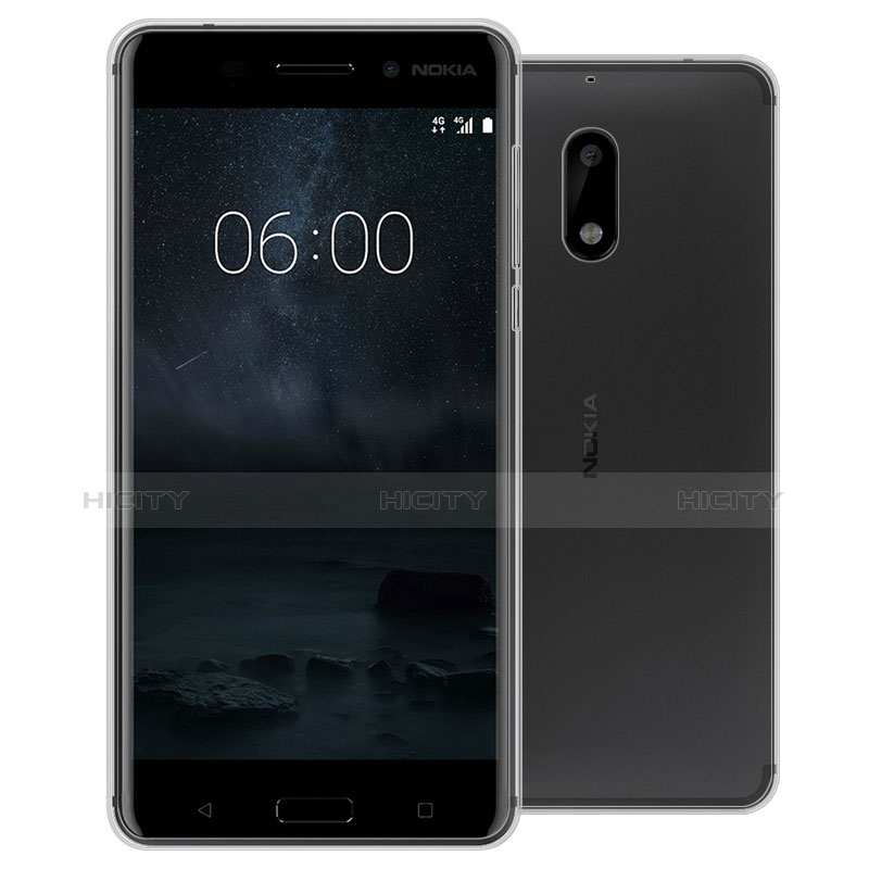 Nokia 6用極薄ソフトケース シリコンケース 耐衝撃 全面保護 クリア透明 カバー ノキア クリア