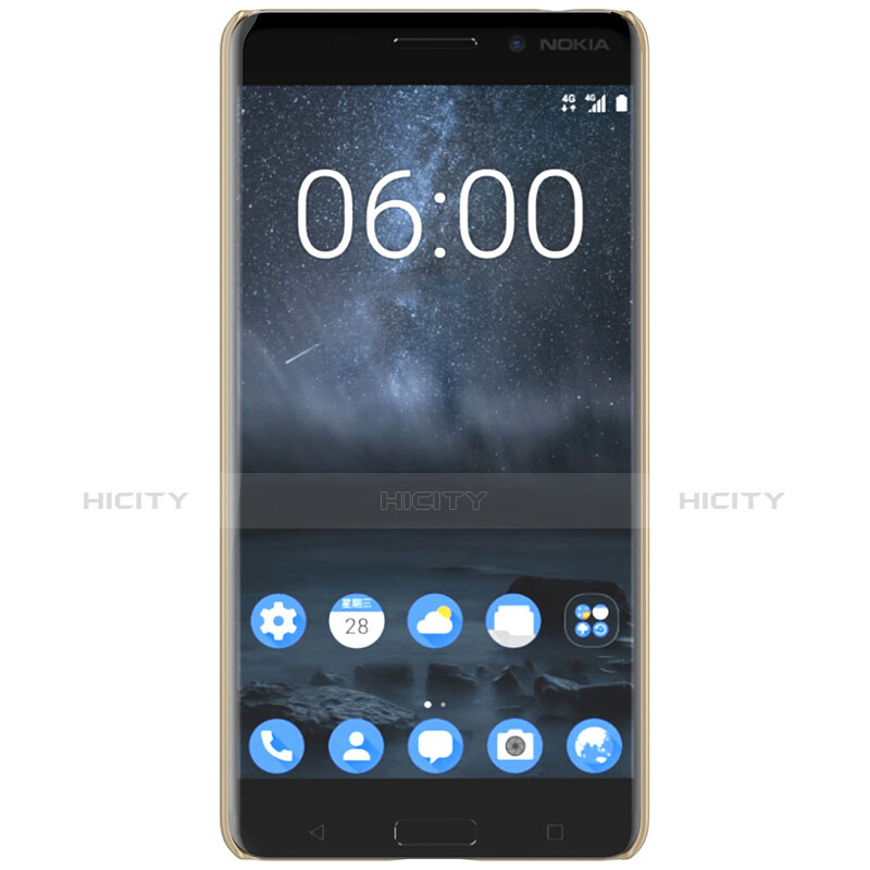 Nokia 6用ハードケース プラスチック 質感もマット R01 ノキア ゴールド