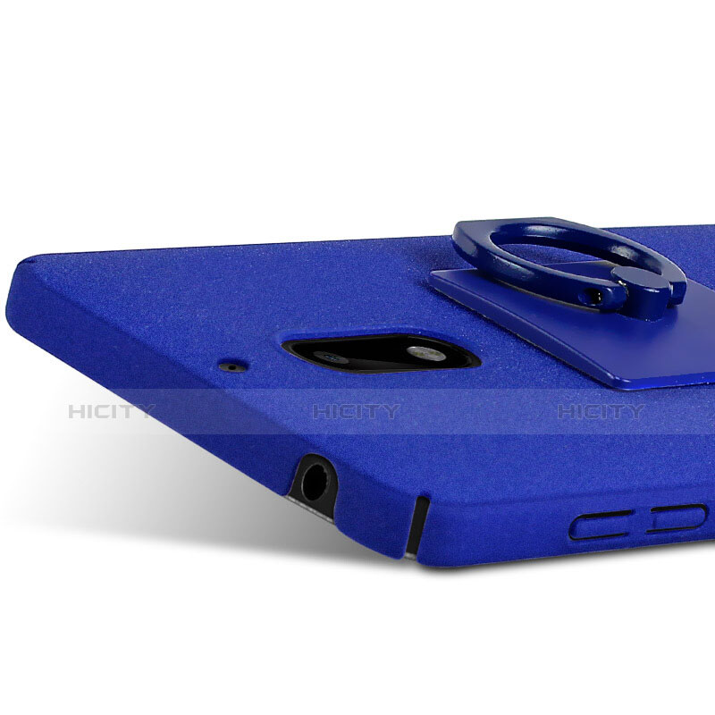 Nokia 6用ハードケース カバー プラスチック アンド指輪 ノキア ネイビー