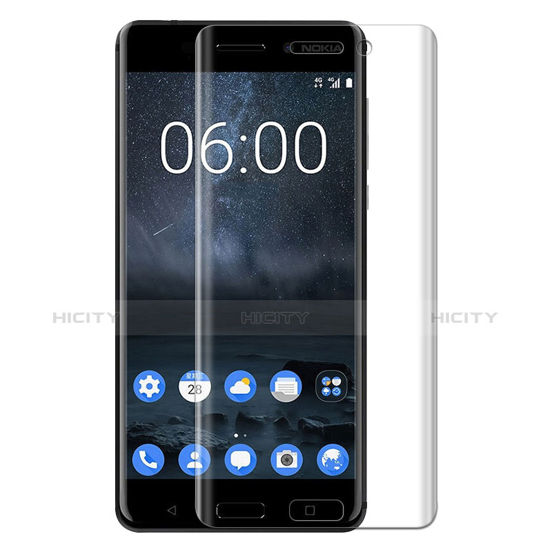 Nokia 6用強化ガラス 液晶保護フィルム T03 ノキア クリア
