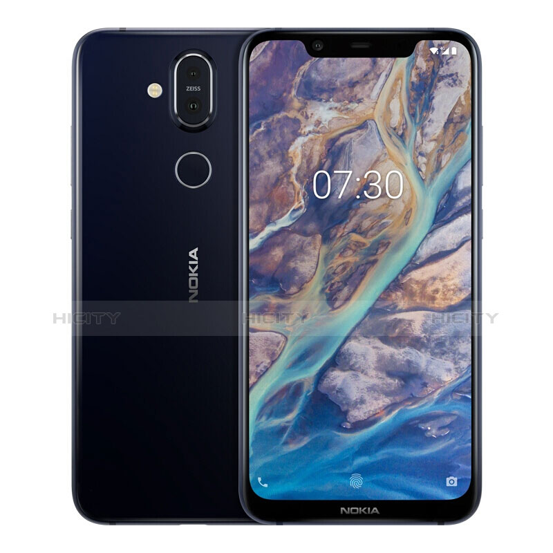 Nokia 7.1 Plus用強化ガラス フル液晶保護フィルム ノキア ブラック