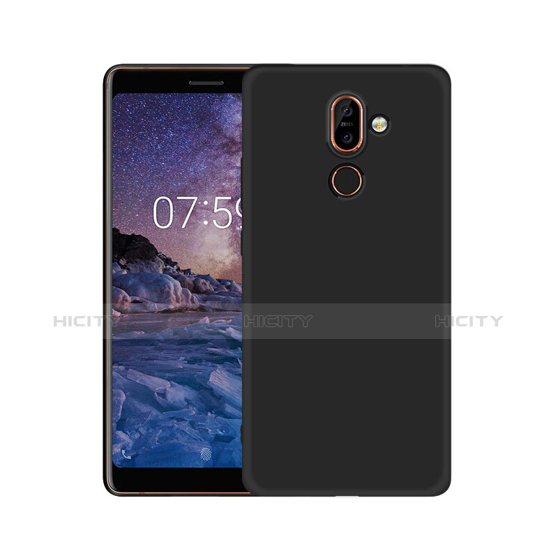 Nokia 7 Plus用極薄ソフトケース シリコンケース 耐衝撃 全面保護 ノキア ブラック