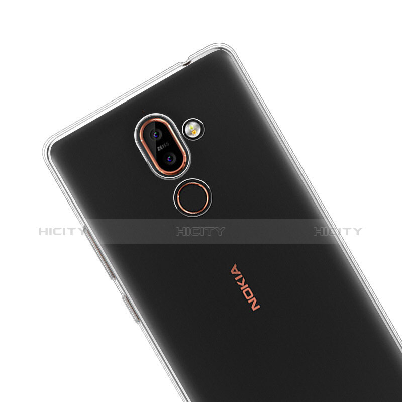 Nokia 7 Plus用極薄ソフトケース シリコンケース 耐衝撃 全面保護 クリア透明 カバー ノキア クリア