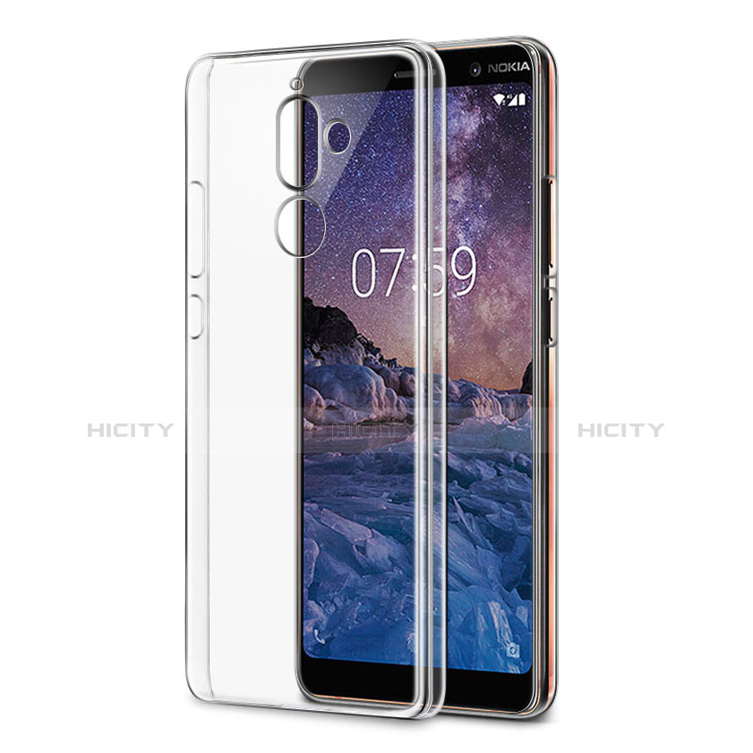 Nokia 7 Plus用極薄ソフトケース シリコンケース 耐衝撃 全面保護 クリア透明 T03 ノキア クリア