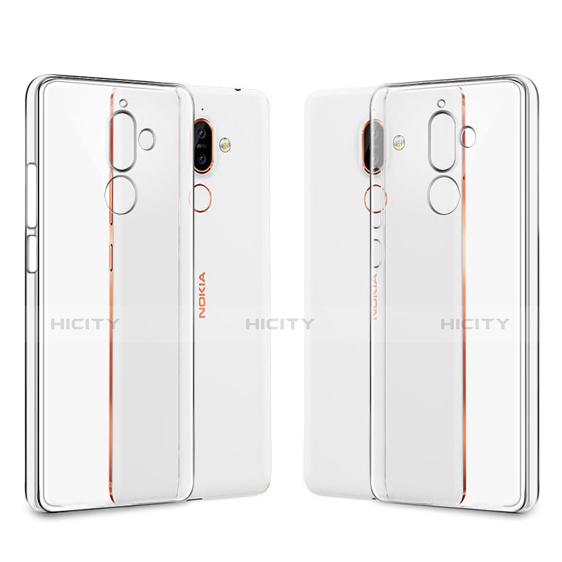 Nokia 7 Plus用極薄ソフトケース シリコンケース 耐衝撃 全面保護 クリア透明 T03 ノキア クリア