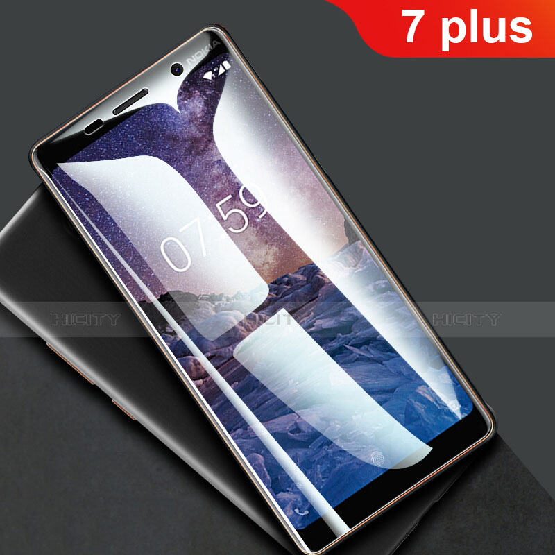 Nokia 7 Plus用高光沢 液晶保護フィルム フルカバレッジ画面 F01 ノキア クリア