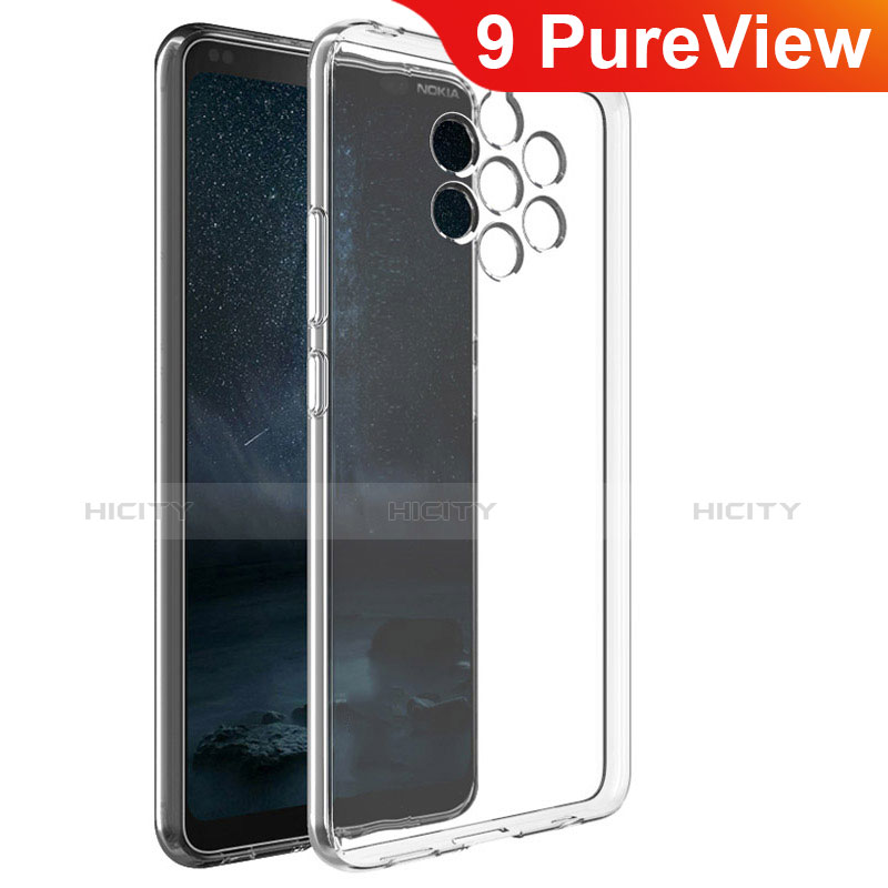 Nokia 9 PureView用極薄ソフトケース シリコンケース 耐衝撃 全面保護 クリア透明 カバー ノキア クリア