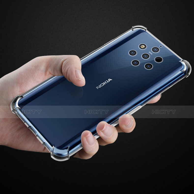 Nokia 9 PureView用極薄ソフトケース シリコンケース 耐衝撃 全面保護 クリア透明 T02 ノキア クリア