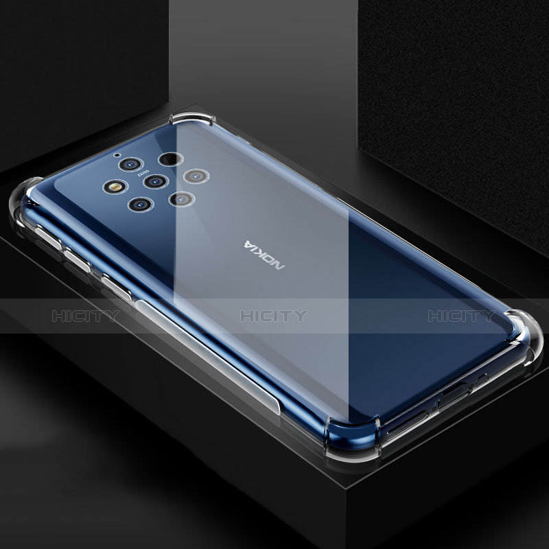 Nokia 9 PureView用極薄ソフトケース シリコンケース 耐衝撃 全面保護 クリア透明 T02 ノキア クリア