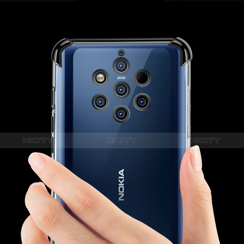 Nokia 9 PureView用極薄ソフトケース シリコンケース 耐衝撃 全面保護 クリア透明 H01 ノキア 