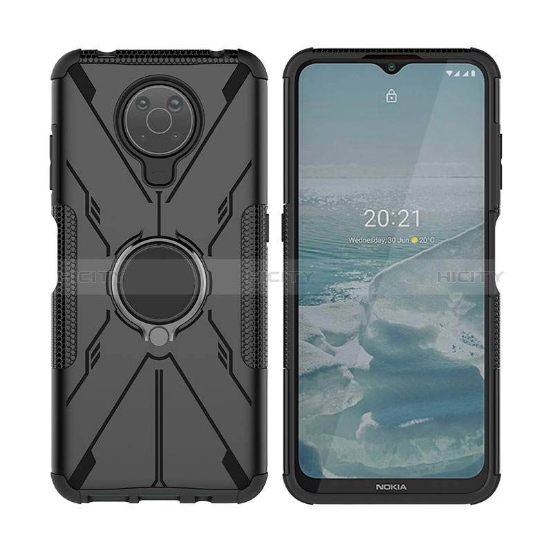 Nokia G20用ハイブリットバンパーケース プラスチック アンド指輪 マグネット式 JX2 ノキア 