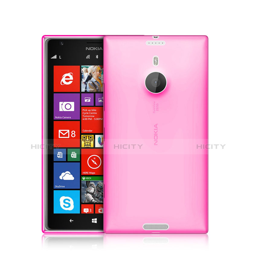 Nokia Lumia 1520用極薄ソフトケース シリコンケース 耐衝撃 全面保護 クリア透明 ノキア ピンク