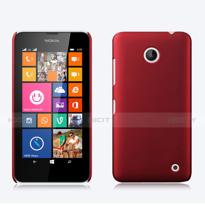 Nokia Lumia 630用ハードケース プラスチック 質感もマット ノキア レッド