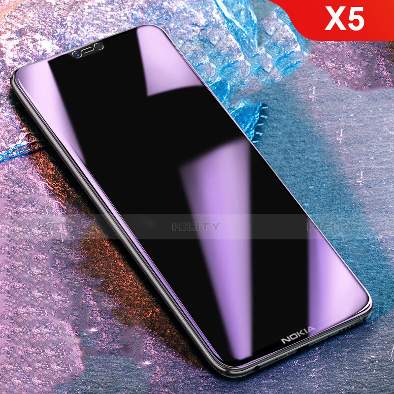Nokia X5用アンチグレア ブルーライト 強化ガラス 液晶保護フィルム ノキア クリア