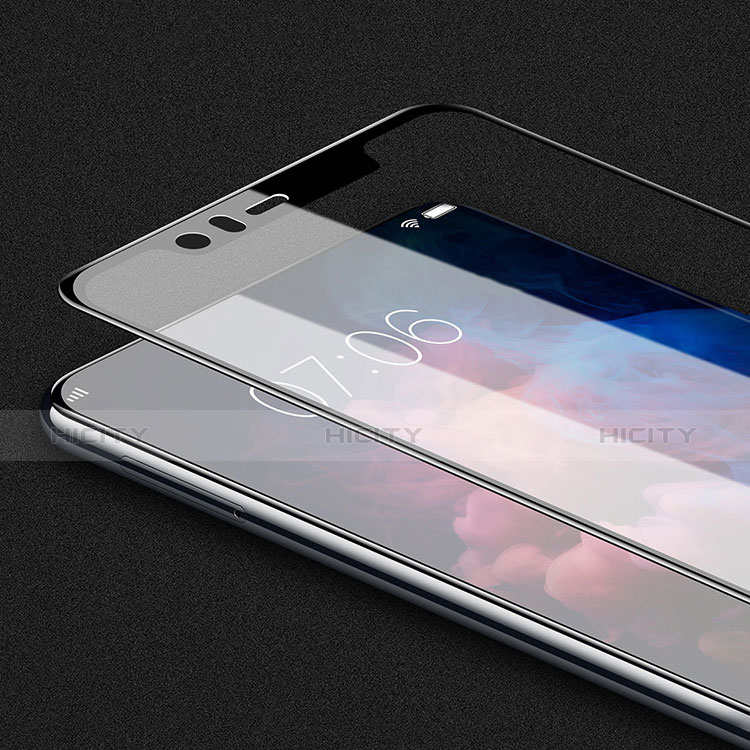 Nokia X5用強化ガラス フル液晶保護フィルム ノキア ブラック