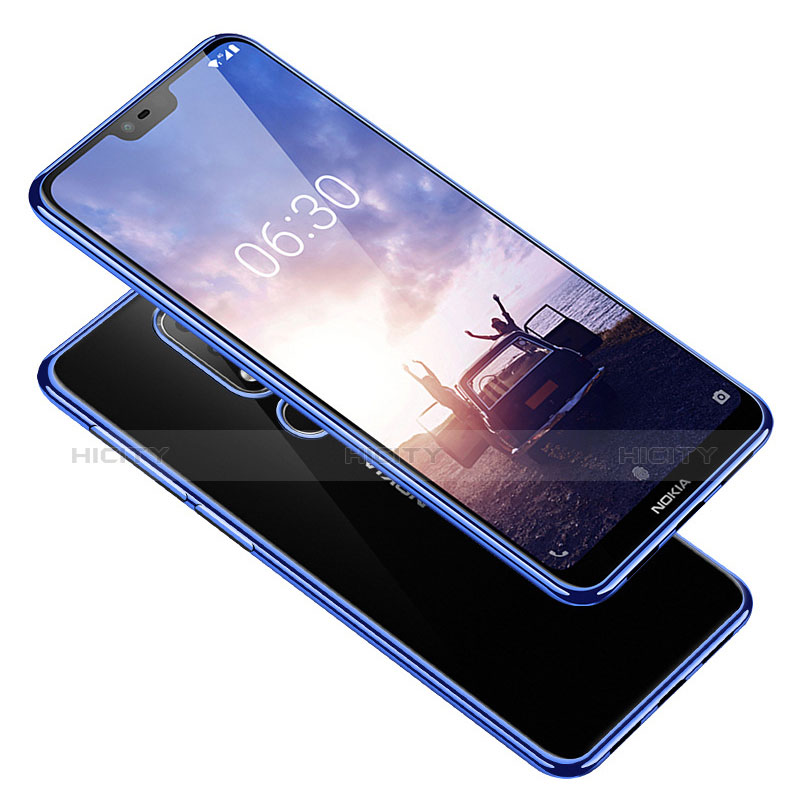 Nokia X6用極薄ソフトケース シリコンケース 耐衝撃 全面保護 クリア透明 H01 ノキア 