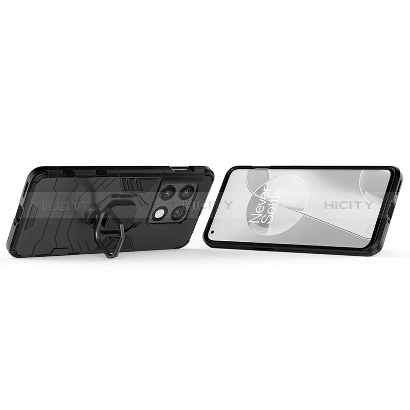OnePlus 10 Pro 5G用ハイブリットバンパーケース プラスチック アンド指輪 マグネット式 KC2 OnePlus 
