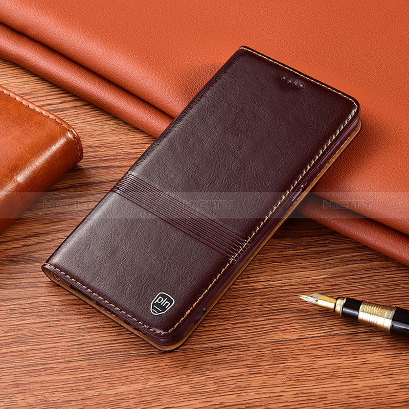 OnePlus 11 5G用手帳型 レザーケース スタンド カバー H05P OnePlus ブラウン