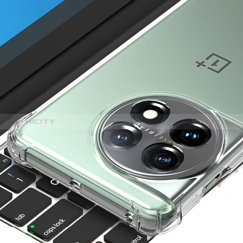 OnePlus 11 5G用極薄ソフトケース シリコンケース 耐衝撃 全面保護 クリア透明 T03 OnePlus クリア