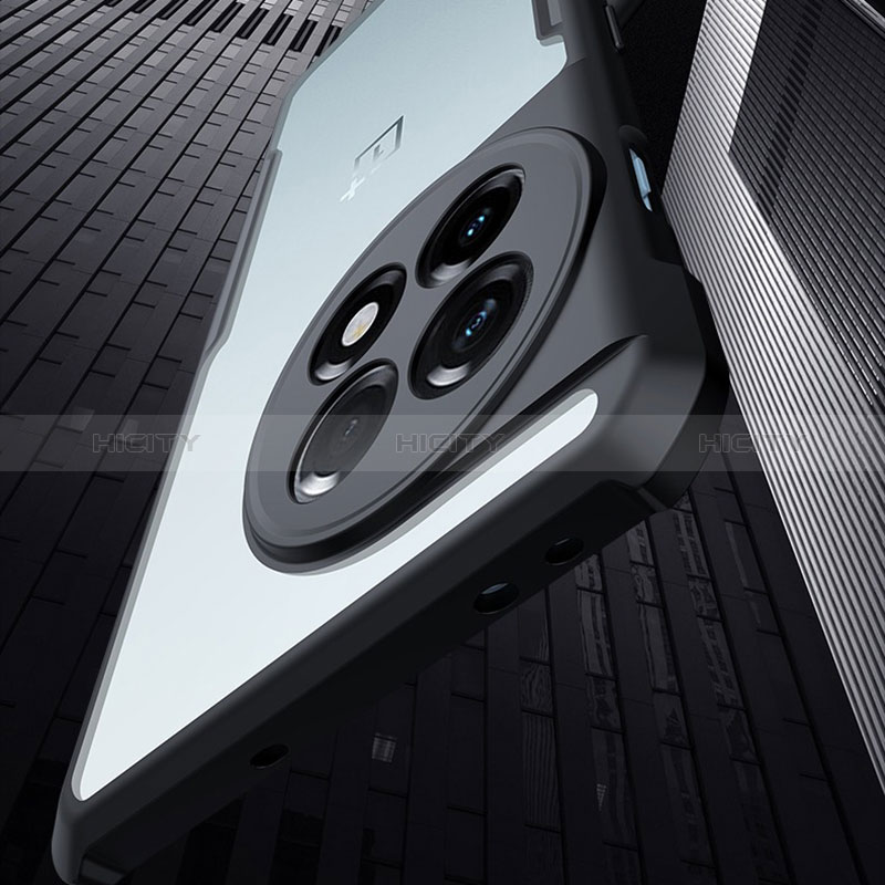 OnePlus 11 5G用極薄ソフトケース シリコンケース 耐衝撃 全面保護 クリア透明 T07 OnePlus ブラック
