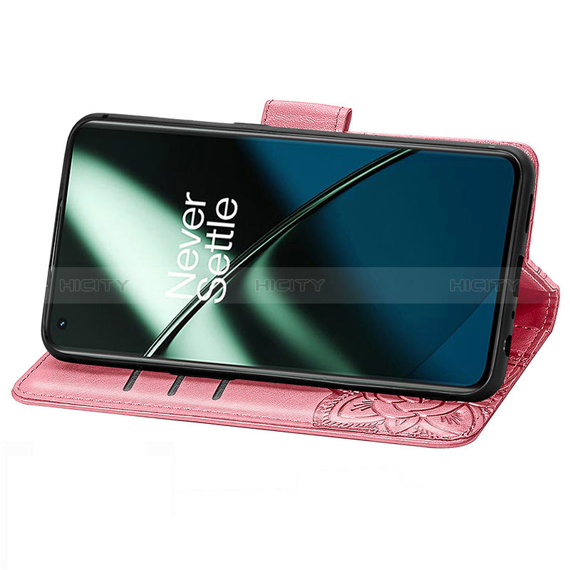 OnePlus 11 5G用手帳型 レザーケース スタンド バタフライ 蝶 カバー OnePlus 