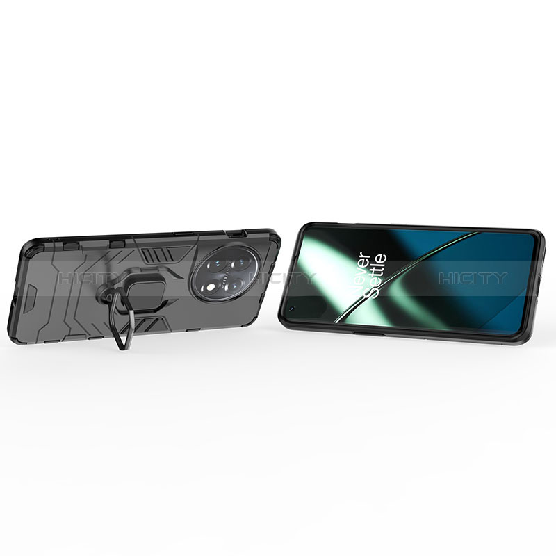 OnePlus 11 5G用ハイブリットバンパーケース プラスチック アンド指輪 マグネット式 KC2 OnePlus 