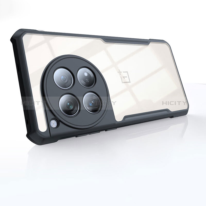 OnePlus 12 5G用極薄ソフトケース シリコンケース 耐衝撃 全面保護 クリア透明 T03 OnePlus ブラック