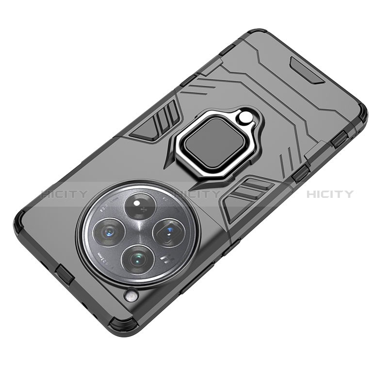 OnePlus 12 5G用ハイブリットバンパーケース プラスチック アンド指輪 マグネット式 KC1 OnePlus 