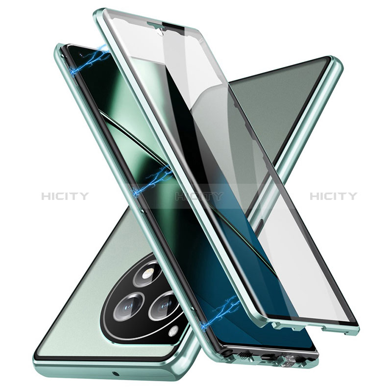 OnePlus 12 5G用ケース 高級感 手触り良い アルミメタル 製の金属製 360度 フルカバーバンパー 鏡面 カバー LK2 OnePlus 