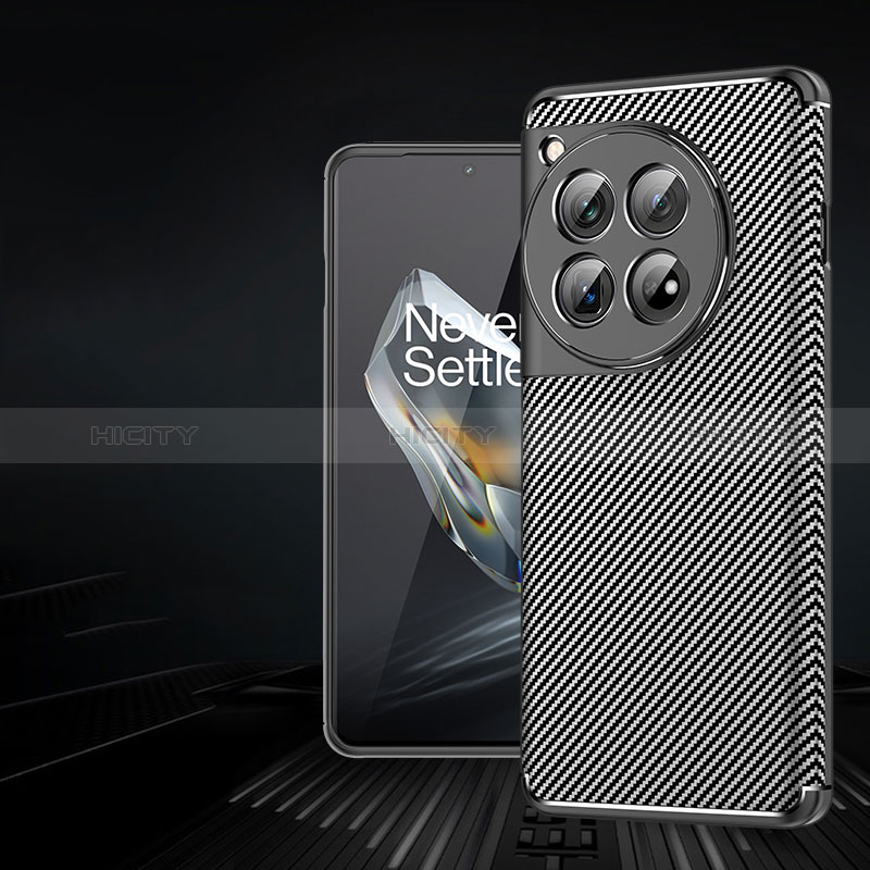 OnePlus 12R 5G用シリコンケース ソフトタッチラバー ツイル カバー OnePlus ブラック