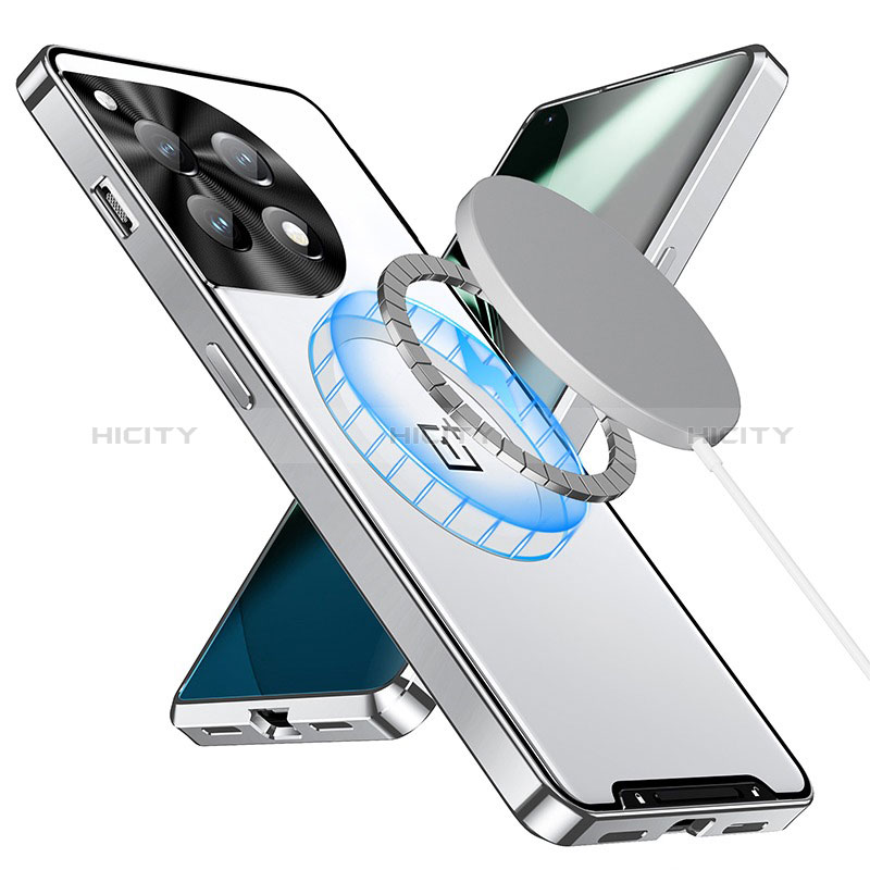 OnePlus 12R 5G用ケース 高級感 手触り良い メタル兼プラスチック バンパー Mag-Safe 磁気 Magnetic LK1 OnePlus 