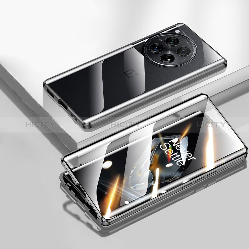 OnePlus 12R 5G用ケース 高級感 手触り良い アルミメタル 製の金属製 360度 フルカバーバンパー 鏡面 カバー P02 OnePlus 