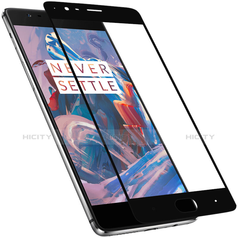 OnePlus 3T用強化ガラス フル液晶保護フィルム OnePlus ブラック