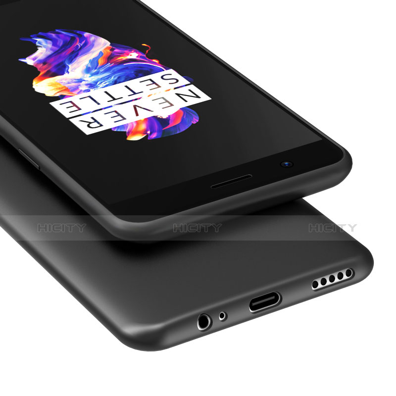 OnePlus 5用シリコンケース ソフトタッチラバー カバー OnePlus ブラック