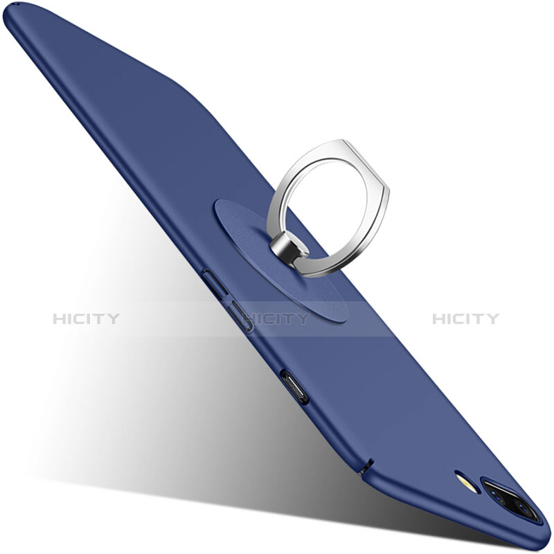 OnePlus 5用ハードケース プラスチック 質感もマット アンド指輪 OnePlus ネイビー