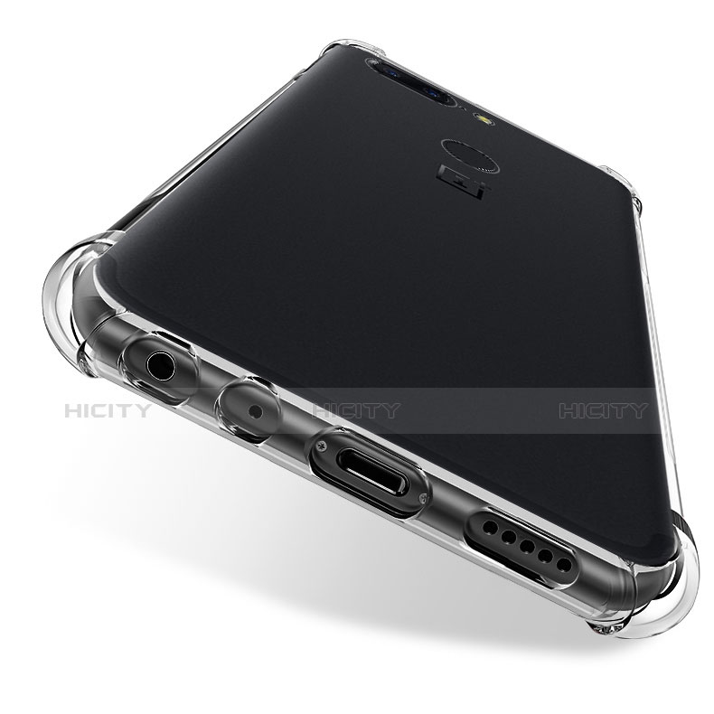 OnePlus 5T A5010用極薄ソフトケース シリコンケース 耐衝撃 全面保護 クリア透明 T02 OnePlus クリア